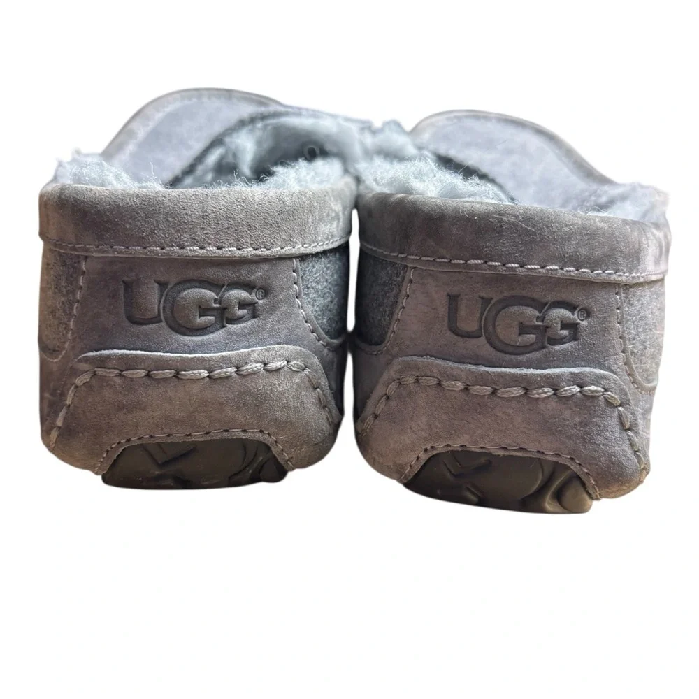 UGG Ascot Gray Wool Slippers w/Wool Fleece Lining – Men’s Sz 7/Women’s 8.5